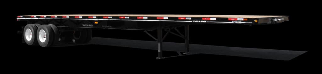 Highboy trailer for transporting steel, concrete & lumber