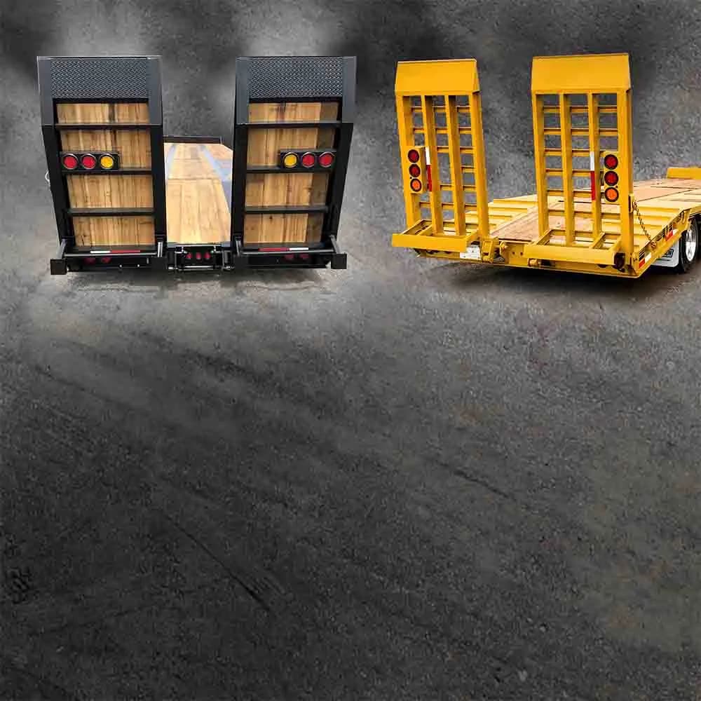 Loadstar Trailers Heavy Tag Trailer Air Ramps Paver or Excavator