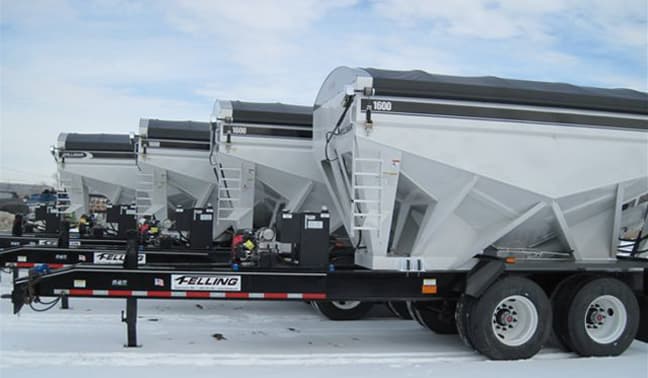 FT-45-2 TT tender trailers with customer's equipment mounted