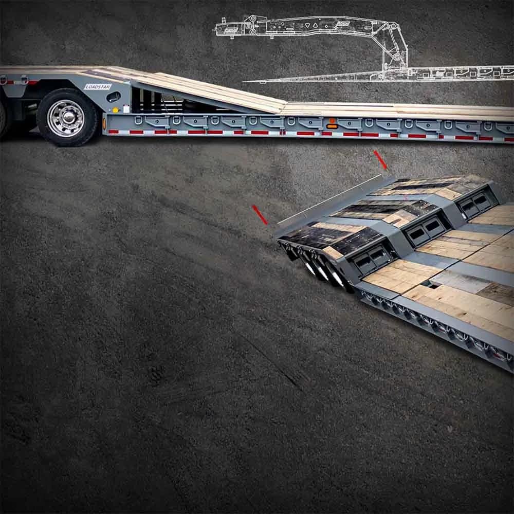 Loadstar Trailers Lowboy Trailer Mechanical Ramps Air Ramps