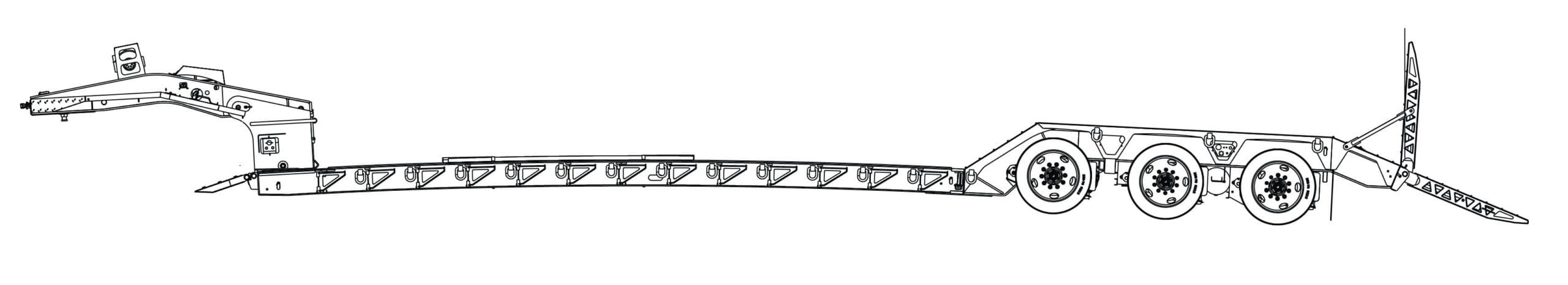 50-55 Ton Lowboys Beavertail Globe Trailer