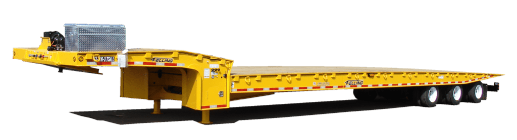 FT-100-3 TSA - 39131GKK Sliding axle tilt trailer in yellow