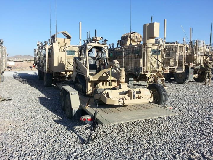 military trailers in Afghanistan