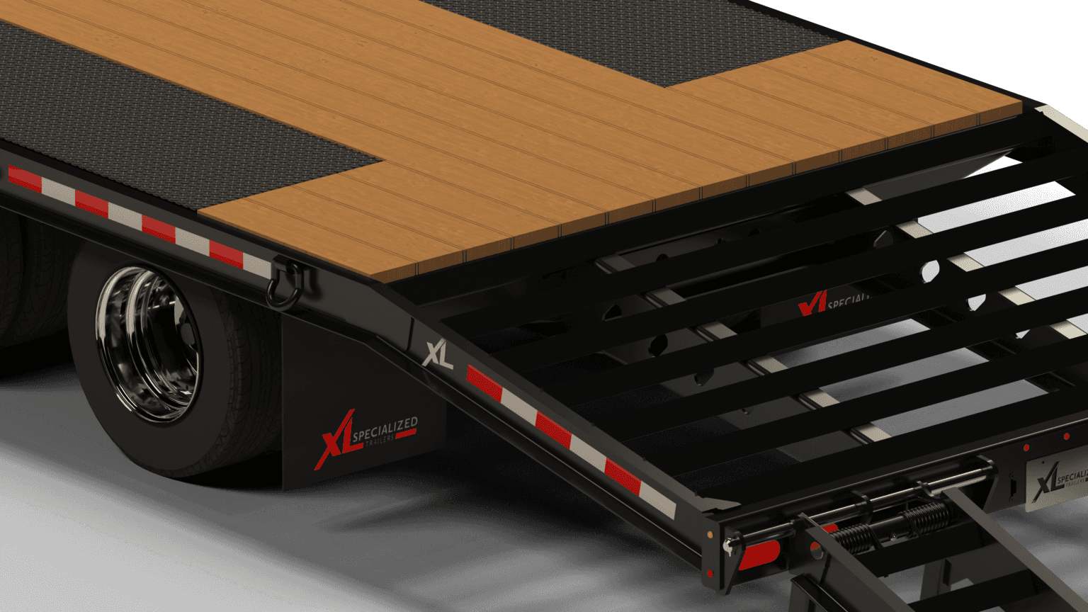 Rendering of XL Tag trailer, back deck and ramps