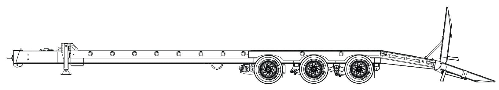 25 Ton Tag-A-Long Trailers Globe Trailer