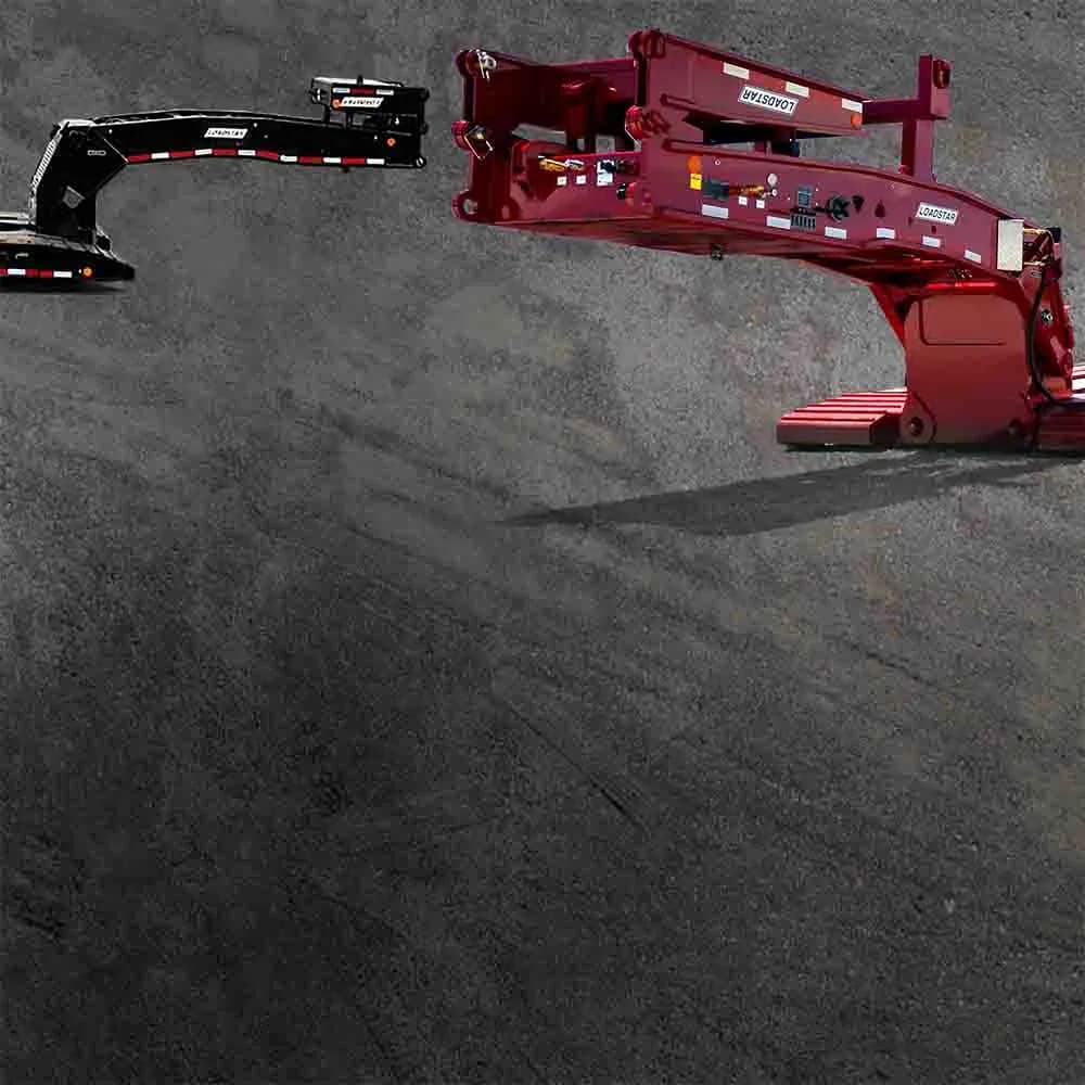 Loadstar Trailers Lowboy Trailer Removeable Gooseneck RGN Flip Neck