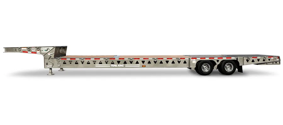 Trail King TKHT hydraulic tail trailer with loading ramp lowered