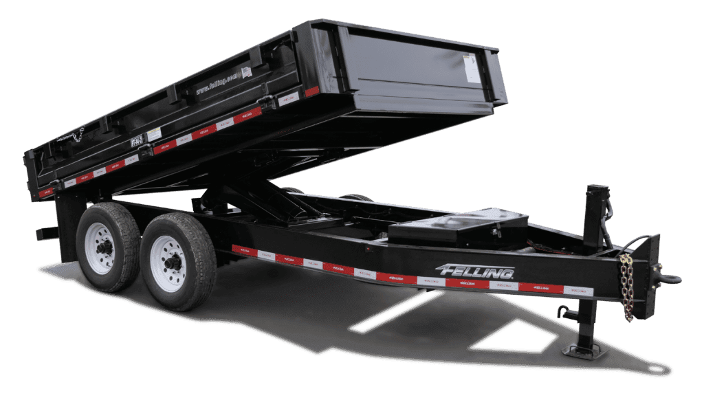 FT-14-2 DT - 120364LAE Black deck-over hydraulic dump trailers