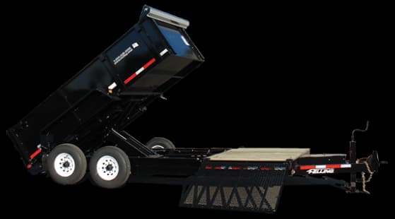 Stationary platform hydraulic dump trailer, model FT-12 DT HD SP - 43188LAE.