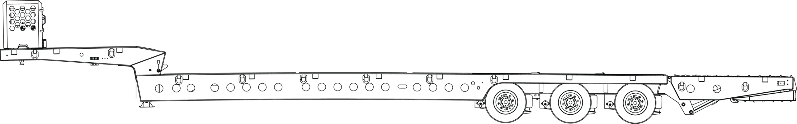 35-50 Ton Hydraulic Tail Globe Trailer