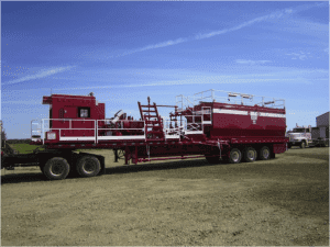 Custom trailer solution for Red Hawk Well Servicing.