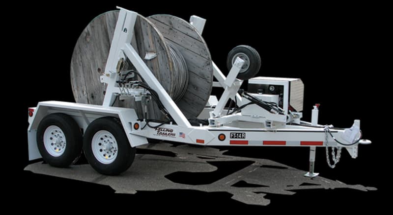 FT-14-2-R - single utility cable reel trailer