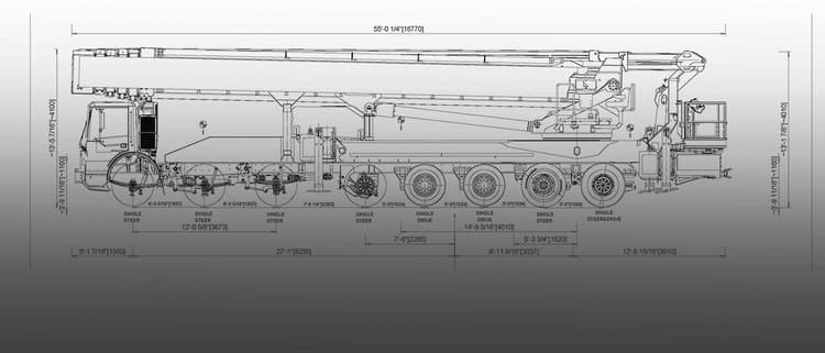 Black outline of the truck internals.