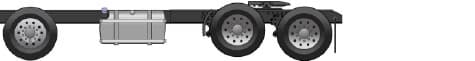 Six by two axle configuration
