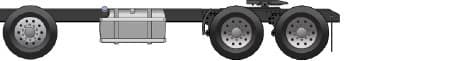 Six by four axle configuration