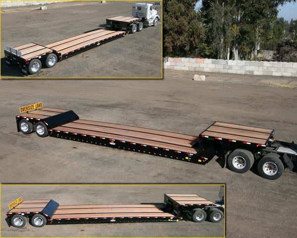 35 Ton Air Ride Double Drop Removable Gooseneck Trailer