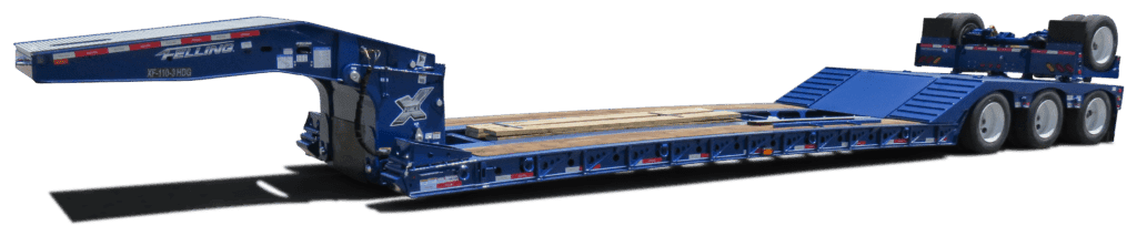 XF-110-3HDG-SL - 97365JDM - super lowboy detach trailer in blue